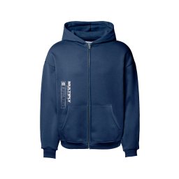 Multiply Apparel Hanorac 'Fly High' albastru marin / alb