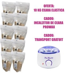 Kit Profesional Epilare 10 kg Ceara Ciocolata Alba + Incălzitor CADOU