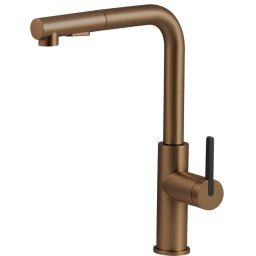MOMI Baterie pentru bucătărie cu pipă extractibilă – Bronz Periat BKM_C73M