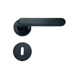 Maner pentru usi si rozeta P, model TIBRUS, FI 54x135 mm, finisaj negru mat