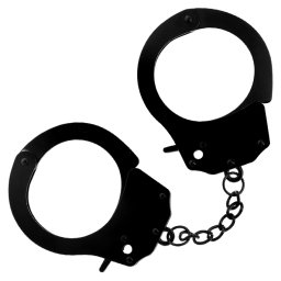 SuperLove Metal Hand Cuffs Black