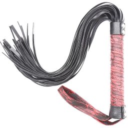 SuperLove Design Flogger Black with Red Handle