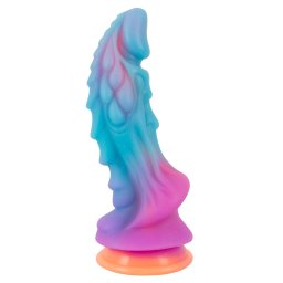 SuperLove Dragon Luminescent Liquid Silicone Dildo Blue-Pink