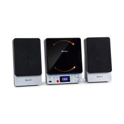 Auna Microstar, microsistem, sistem vertical, CD player, bluetooth, port USB, telecomandă (MG3-Microstar SI/BK)