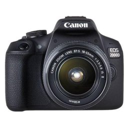 Kit Canon EOS 2000D si cu Camera SLR - 24,1 MP CMOS - Ecran: 7,62 cm/3" TFT, Negru