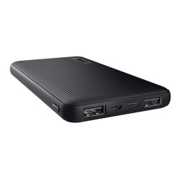 Baterie externaTrust Primo, 10.000 mAh, USB 2.0 x 2 , USB Type-C x 1 , micro USB x 1 Incarcare Power Bank, Negru