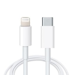 Cablu de date si incarcare compatibil Apple, Iphone, Ipad, MacBook, incarcare rapida, USB C la lightning, 18W, 1 metru, alb