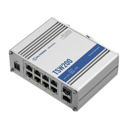 Switch Teltonika PoE+ Switch, 8 porturi ethernet, 2 porturi SFP