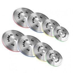 Set greutati olimpice otel HMS TOS 2 x 10 - 25 KG (140 KG)