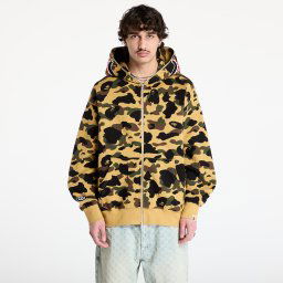 Hanorac A BATHING APE 1St Camo Jacquard Shark Relaxed Fit Full Zip Hoodie UNISEX Yellow