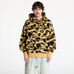 Hanorac A BATHING APE 1St Camo Jacquard One Point Relaxed Fit Pullover Hoodie UNISEX Yellow