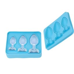 Cuburi de Gheata in Forma de Dop Anal Tavita din Silicon pentru Racorirea Amuzanta a Bauturilor