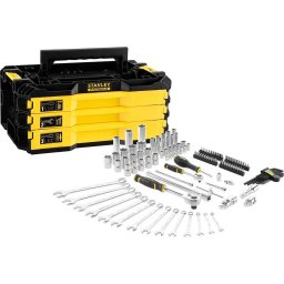 FMMT98107-1 FatMax Pro-Stack - Set chei pentru scule 1/4 și 1/2 cu 3 sertare, 126 bucăți