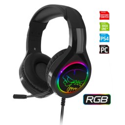 Spirit of Gamer Căști - PRO-H8 RGB (MultiPlatform, microfon, mufă de 3,5 mm, control volum, cablu de 2 m, negru
