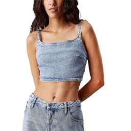 CALVIN KLEIN Top Denim Bralette J20J225515 1AA denim light