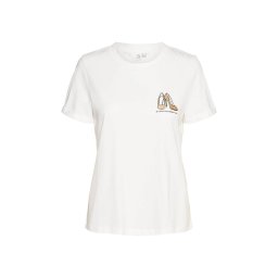 VERO MODA T-Shirt Vmvilla S/S O-Neck Jrs Btq 10324551 11-0602 TCX snow white/gold glitter