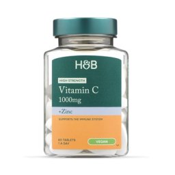 H&B Vitamina C si Zinc 60 tablete