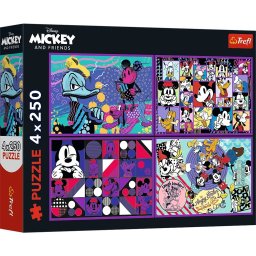 PUZZLE TREFL 4X250 DISNEY MICKEY MOUSE SI PRIETENII