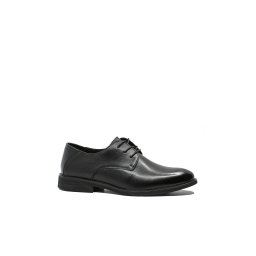 Pantofi eleganți bărbați Mels stil Derby, negri, din piele naturală FNX2812-44 EU