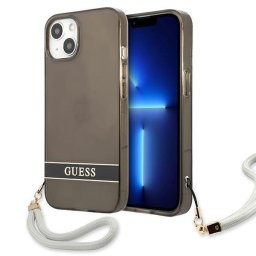 Husa Guess GUHCP13SHTSGSK iPhone 13 mini 5.4" black/black hardcase Translucent Stap