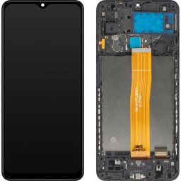 Piese si componente Display cu Touchscreen MP compatibil cu Samsung Galaxy M12 M127, cu Rama, Negru