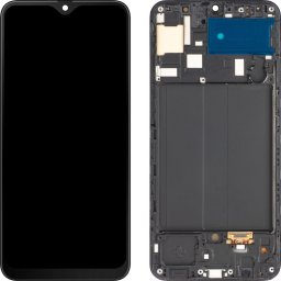 Piese si componente Display cu Touchscreen MP compatibil cu Samsung Galaxy A50 A505, cu Rama, Versiune OLED, Negru