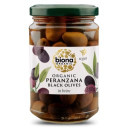Masline negre peranzana in saramura bio 280g Biona