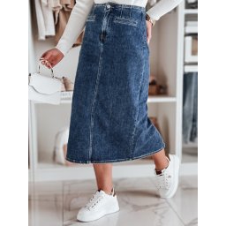 Fusta midi denim cu fanta VISTANO