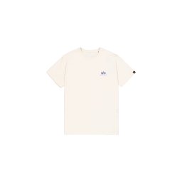 ALPHA INDUSTRIES Tricou albastru marin / alb lână