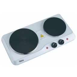 Plită electrică dublă Oliver Voltz OV51445ND, 2500 W, 5 trepte, indicator luminos, albă