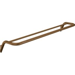 SILIA - Suport dublu pentru prosoape, montare pe perete, Bronz Periat (ADI_C631)