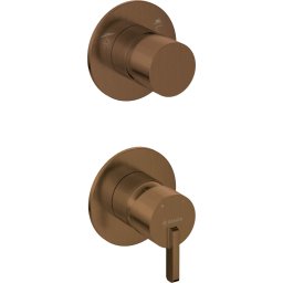 SILIA - Baterie pentru Duș Îngropată, cu Comutator de Duș, Bronz Periat (BQS_C44P)