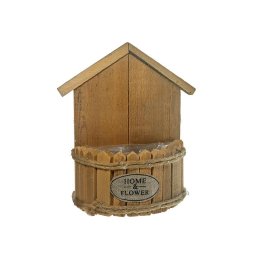 Cos oval lemn tip casuta pentru aranjamente florale