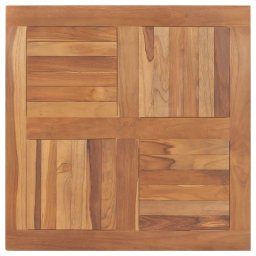 Blat de masa patrat, 80 x 80 x 2,5 cm, lemn masiv de tec GartenMobel Dekor