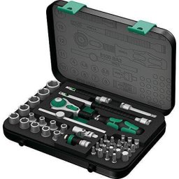 Set de 42 de bucati de chei cu clichet 1/4", Verde/Negru