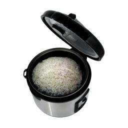 Aparat de gatit cu abur AD6406 Capacitate 1.5l 2 functii Gatire si mentinere la cald Negru/Argintiu