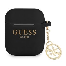 Husa de protectie Guess 4G Charm pentru Airpods 1/2, GUA2LSC4EK, Negru