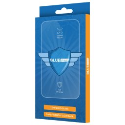 Folie de protecție ecran Blue Shield pentru Samsung Galaxy S24 (S921), sticlă securizată, adeziv integral, compatibilă cu huse - neagră