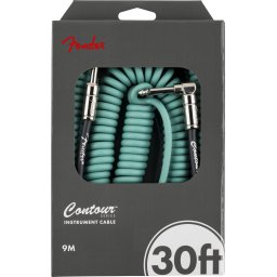 Fender Contour Series Coil Instrument Cable Sherwood Green 9m