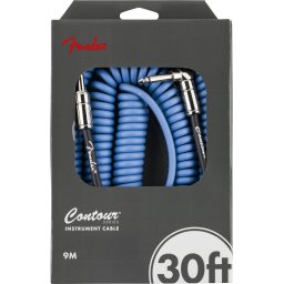 Fender Contour Series Coil Instrument Cable Lake Placid Blue 9m