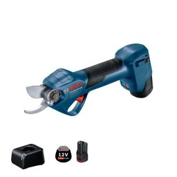 Foarfeca pentru gradina cu acumulator 12V Bosch Pro Pruner, motor fara perii, grosime maxima de taiere 25 mm, livrata cu 2 x acumulator 3 Ah si incarcator