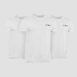 GymBeam Tricou Basic 3Pack Alb XXXL - 3pack
