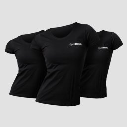 GymBeam Women‘s Basic T-Shirt 3Pack Black L - 3pack