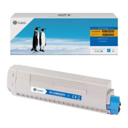 Toner Premium G&G cyan Oki MC853/ MC873 (7.3K) pentru MC853dn MC853dnct MC853dnv MC853dnw MC873dn MC873dnct MC873dnv MC873dnw MC883dn MC883dnct MC883dnv