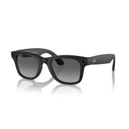 Ochelari Smart Ray-Ban Meta WAYFARER, Marime M, Negru, 32 GB stocare, Camera Foto 12mp, 5 microfoane, difuzoare, Wifi 6, Meta AI, Standard, Gradient-Grafit-Polarizat, Negru-Mat