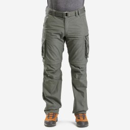 Pantalon Cargo Modulabil Trekking călătorie TRAVEL 500 Verde Bărbați