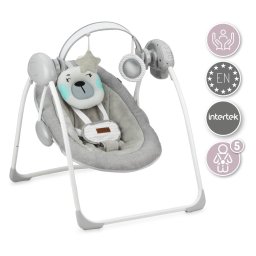 Leagan pentru bebelusi MoMi LISS Bear Gri Turcoaz