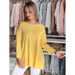 Bluză galbenă supradimensionată cu cravată