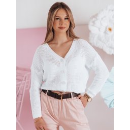 Pulover supradimensionat pentru femei SWEETDREAM alb