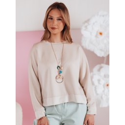 Bluză supradimensionată pentru femei cu pandantiv
